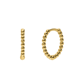 Zilveren goldplated oorbellen 15mm