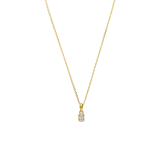 Silberne goldbeschichtete Halskette mit Anhänger mit Zirkonia