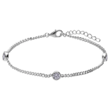 Silbernes Armband mit Zirkonia