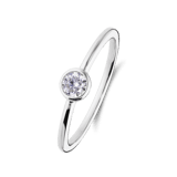 Silberner Ring mit Zirkonia