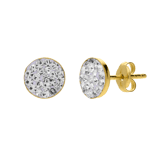 9 karaat oorknoppen met zirkonia 8mm