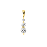 9 karaat hanger met zirkonia 2-3-4mm