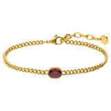 Stainless steel armband met geboortesteen zirkonia voor dames