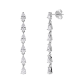 Silberne Ohrringe mit Zirkonia