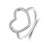 Silberner Ring mit Zirkonia