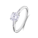 Silberner Ring mit Zirkonia