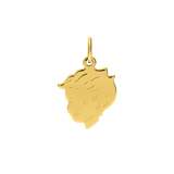 Zilveren goldplated hanger kinderkopje jongen