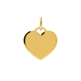 Zilveren goldplated hanger hart voor dames