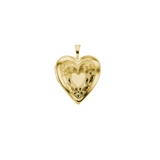 Zilveren goldplated hanger medaillon hart voor dames
