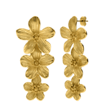 Stainless steel oorknoppen bloem voor dames