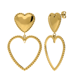 Stainless steel oorknoppen hart voor dames
