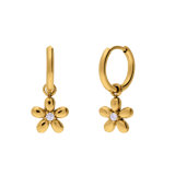 Stainless steel oorringen bloem voor dames