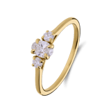 14 karaat gouden ring met lab grown diamant 0.50ct