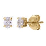 14 karaat gouden oorknoppen met lab grown diamant 0.40ct