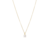 14 karaat gouden ketting met hanger met lab grown diamant 0.50ct