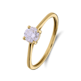 14 Karat Gelbgoldring mit 0,50 ct Labor-Diamant