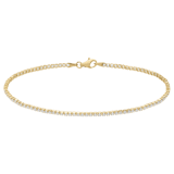 14 karaat gouden tennisarmband met zirkonia