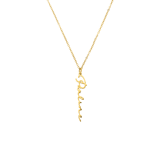 Edelstahl goldbeschichtete Damen-Namenskette