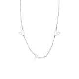 Stainless steel nnamketting met hartjes voor dames