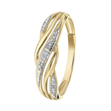 Ring, Gelbgold, mit Diamant