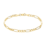 Herrenarmband, 585 Gelbgold, Figaroglieder