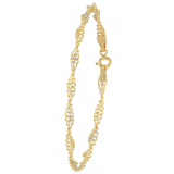 14 Karaat bicolor gouden armband