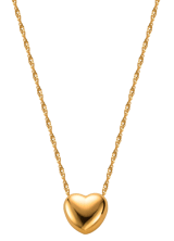 14 karaat gouden ketting hanger hart 42 cm voor dames