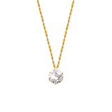 14 karaat gouden ketting met hanger zirkonia voor dames