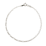 Gerecycleerd zilveren armband met figaroschakel