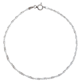 Gerecycled zilveren armband gedraaid