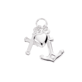 Zilveren hanger geloof, hoop, liefde