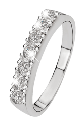 Zilveren ring met zirkonia