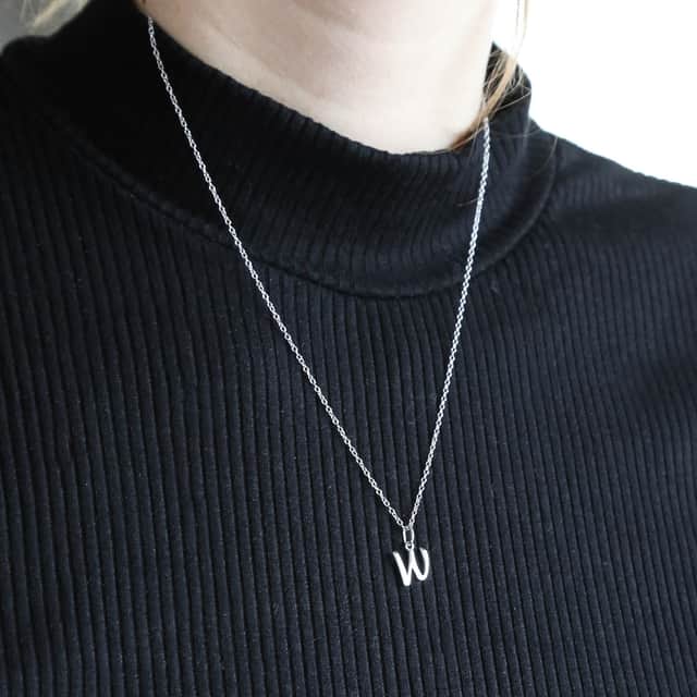 Zilveren hanger alfabet