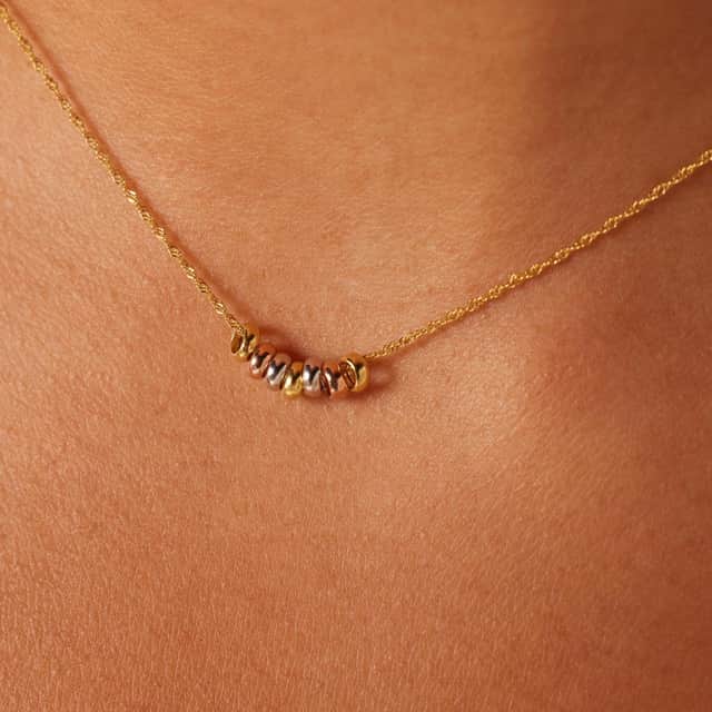 9 karaat ketting met 7 lucky rings voor dames
