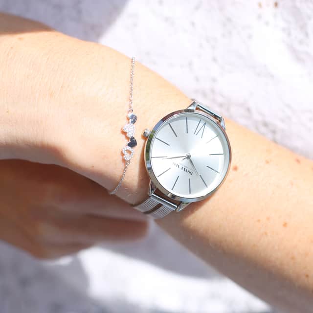 Zilveren armband 4harten zirkonia