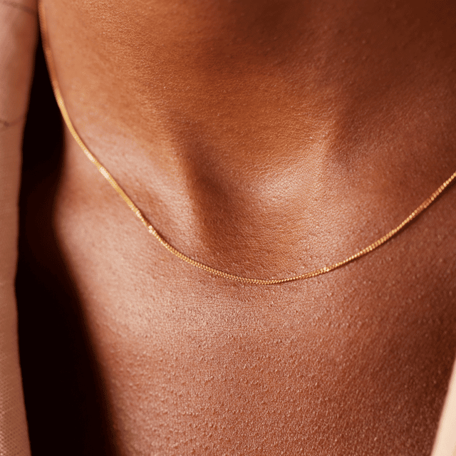 14 karaat gouden ketting gourmet 0,81mm breed voor dames