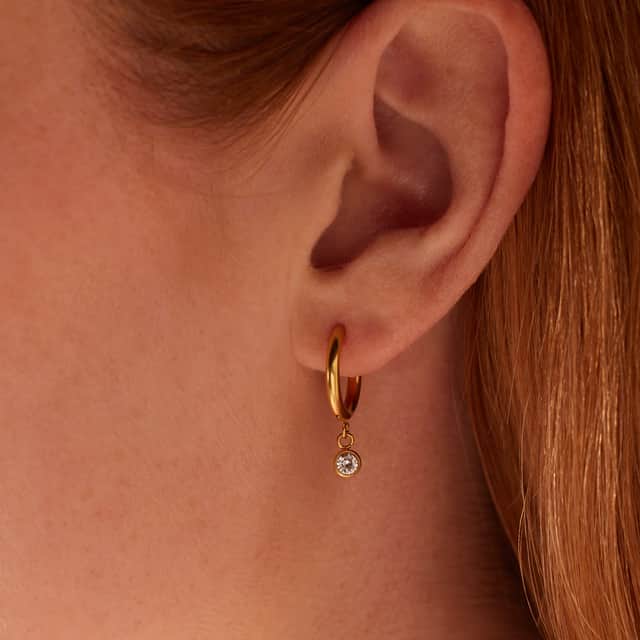 Myla stainless steel goldplated oorringen voor dames