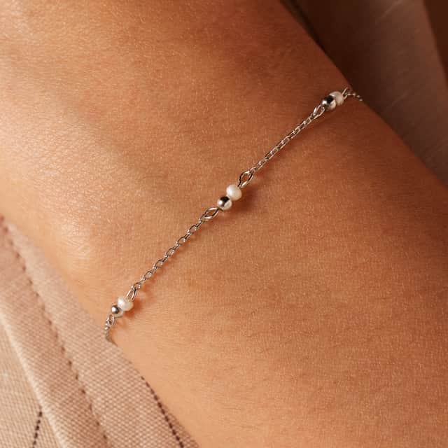 Zilveren armband zoetwaterparels