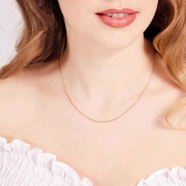 Gerecycleerd zilveren goldplated ketting schakel slang