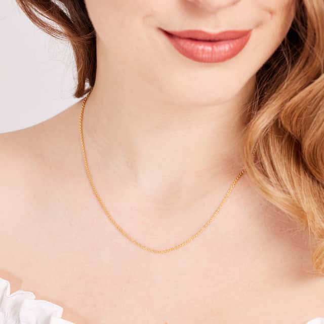 Gerecycleerd zilveren goldplated ketting schakel