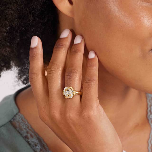 Gerecycleerd stainless steel goldplated ring surinaamse mattenklopper