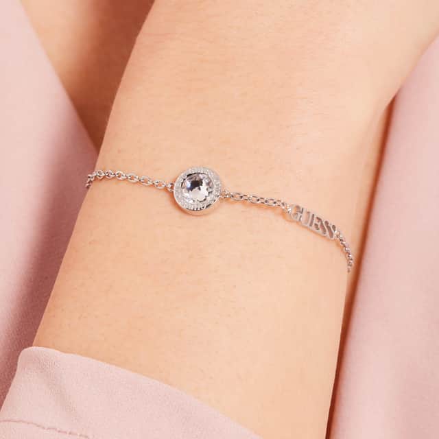 Guess stainless steel armband COLOR MY DAY clear