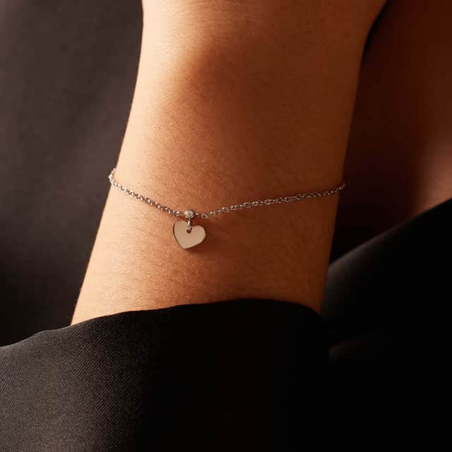 Stainless steel armband met hart