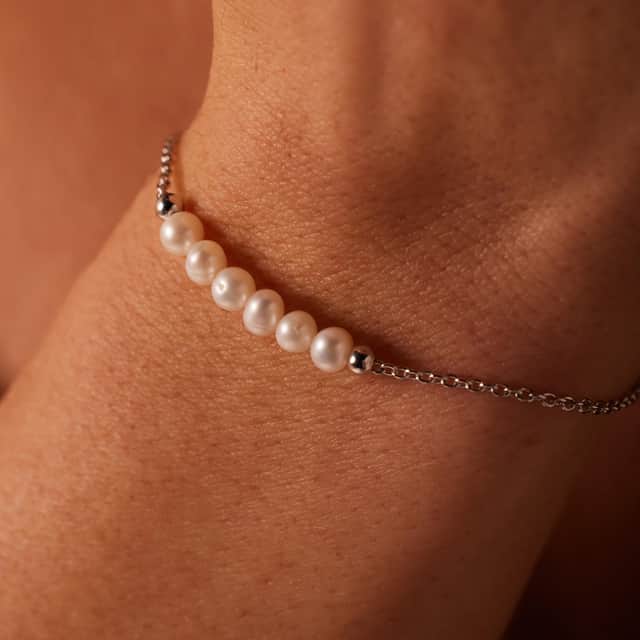 Zilveren armband zoetwaterparel