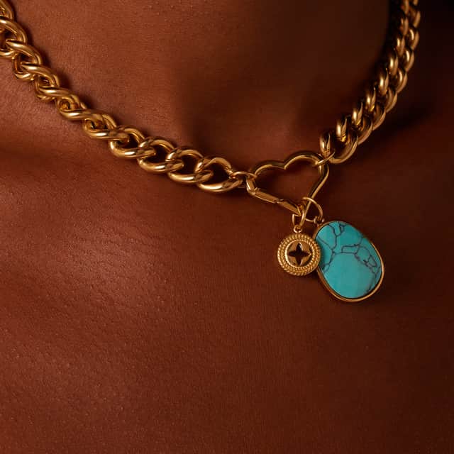 Stainless steel goldplated bedel sluiting hart