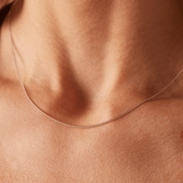 Zilveren ketting met gourmet schakel voor dames