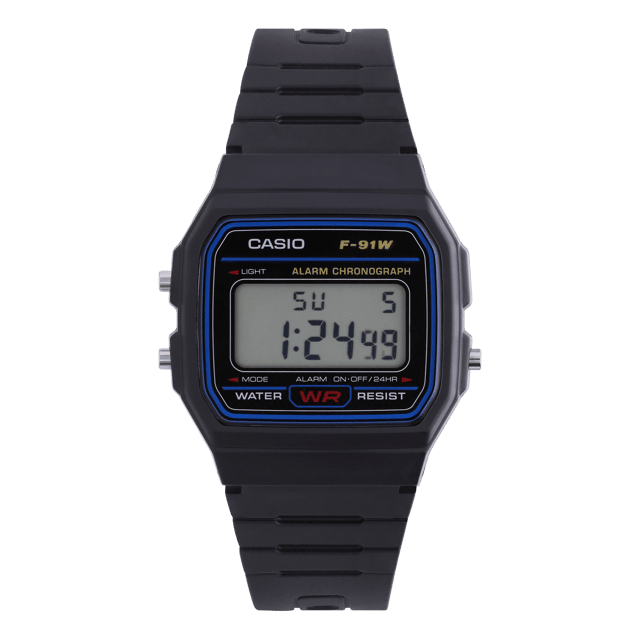 Casio Retro Digitaal Horloge Zwart F-91W-1YEG
