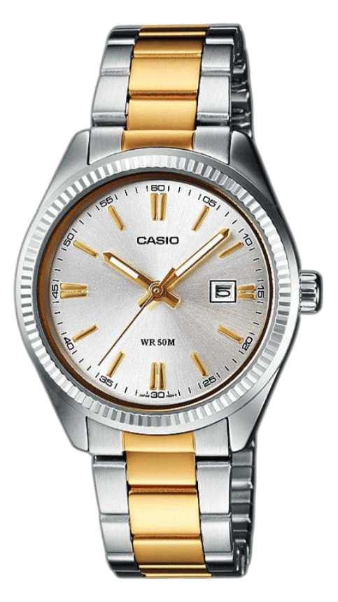 Casio Analoog Dameshorloge Bicolor MTP-1302PSG-7AVEG
