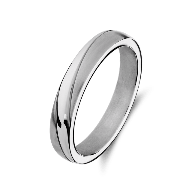 Gerecycleerd stainless steel liefdesring sydney heren