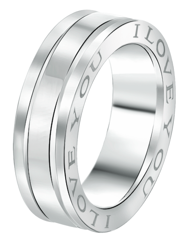 Stainless steel liefdesring Venice heren